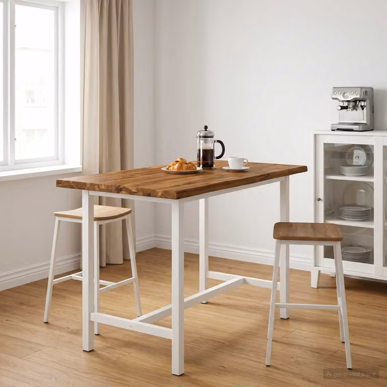 Piano del tavolo rettangolare in legno di acacia vidaXL, colore marrone, L 150 cm x P 40 cm x H 3,2 cm