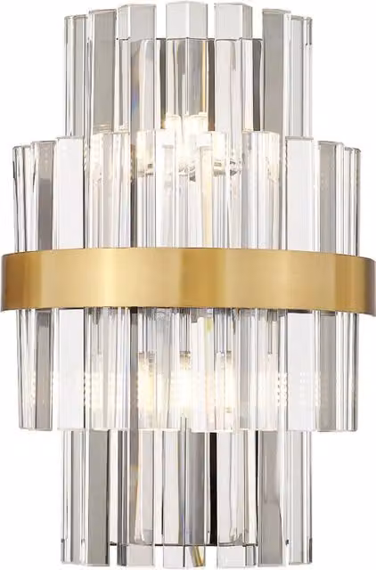 Applique CONSTANTINOPLE trasparente ottone 2xG9 28W Zuma Line