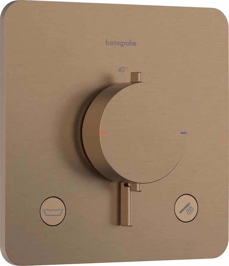 hansgrohe Ecostat Comfort Q Thermostat encastré pour 2 consommateurs avec combinaison de sécurité intégrée, 33717140, 33717140