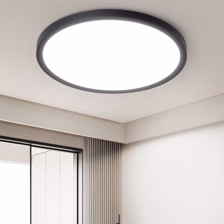 ZMH lampada a soffitto LED plafoniera camera da letto piatta lampada 18CM lampada bagno 15W lampada cucina camera da letto soffitto nero illuminazione corridoio lampada soffitto bagno 6500K per cucina corridoio