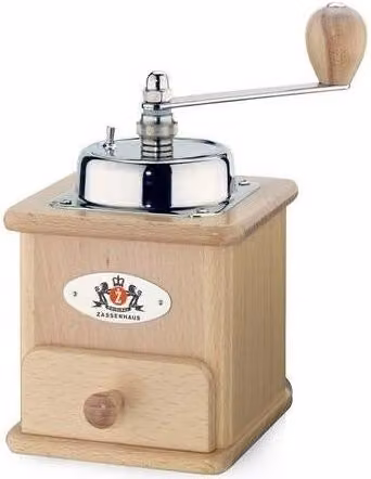 Macinacaffè manuale Zassenhaus Brasilia in legno di faggio con macine in acciaio regolabili colore Marrone L/P/H: 20,0 x 12,5 x 12,0 cm