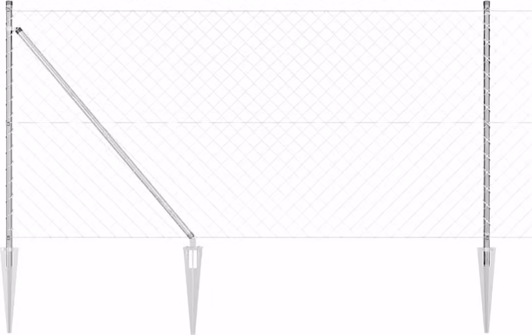 Maison Exclusive - Palo della recinzione Argento 10 x 1 m (rete 60 x 60 mm)