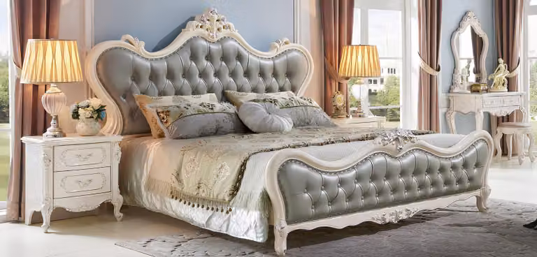 Polsterbett Betten Bett Echtholz Designer Hotel Doppel Luxus Design 180x200cm