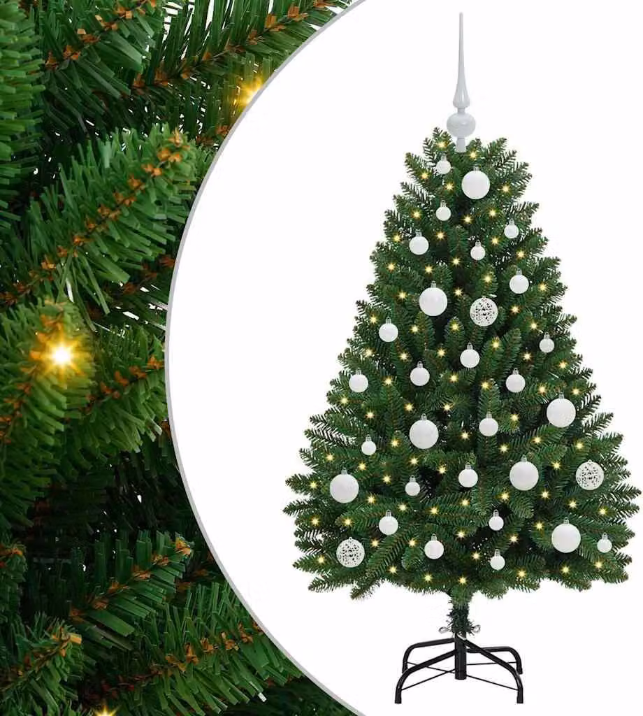 Albero di Natale artificiale Verde 120 cm PVC e Metallo