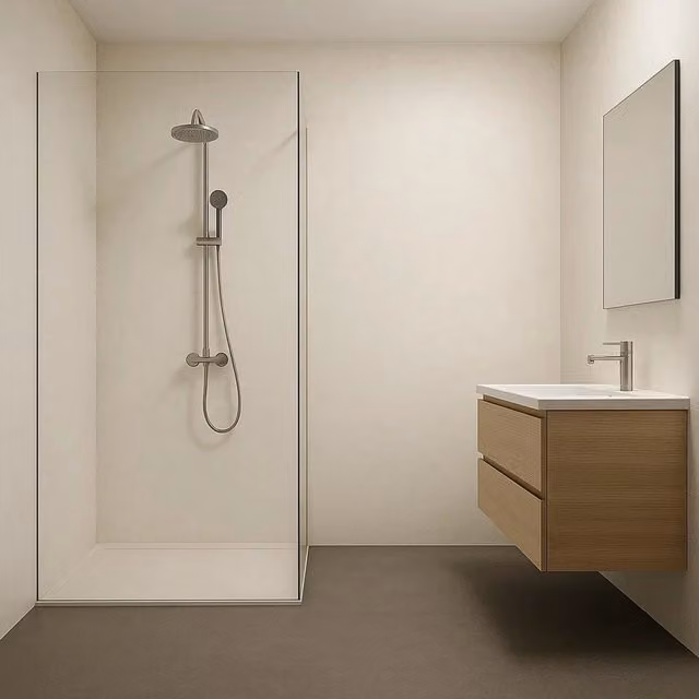 Set di 8 Pannelli Decorativi in PVC per Parete neu.haus Bladel con Effetto Pietra White Dover, Autoadesivi e Resistenti all'Umidità