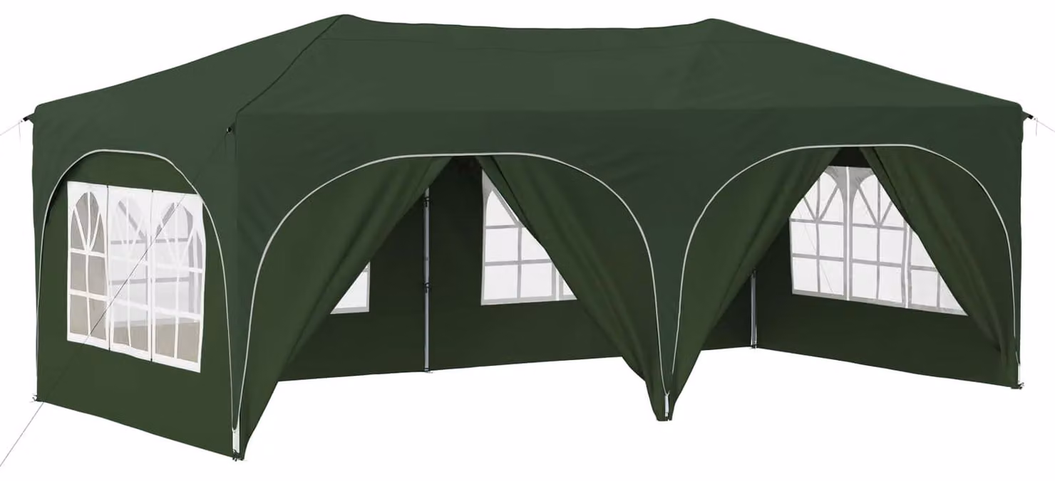 Tenda per feste a pop-up 575 x 288 x 245 cm Verde