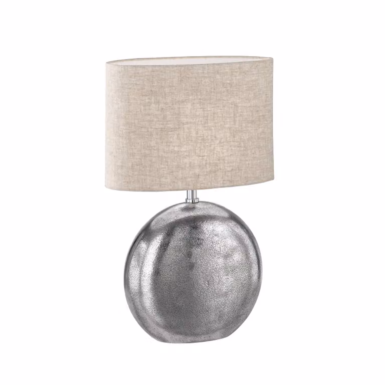 FISCHER & HONSEL Lampada da tavolo Chambery, Crema / Ambra, Soggiorno / Sala da pranzo, Tessuto / Stoffa / Seta, Lampada da tavolo