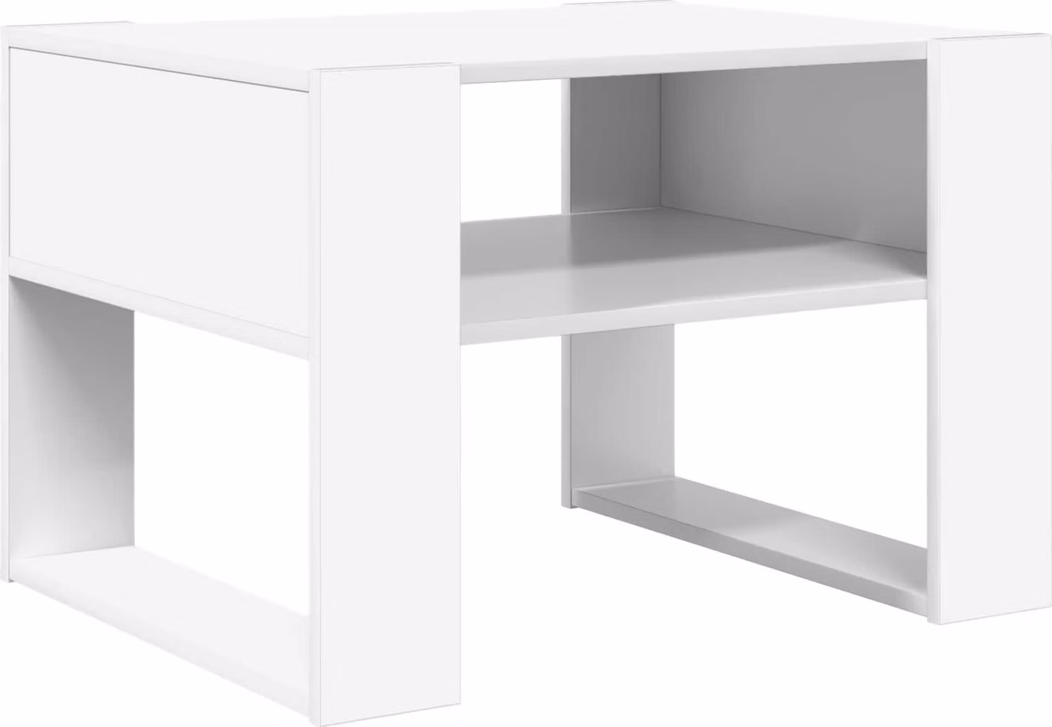 Tavolino da salotto Bianco 66 x 53 x 45 cm Legno multistrato