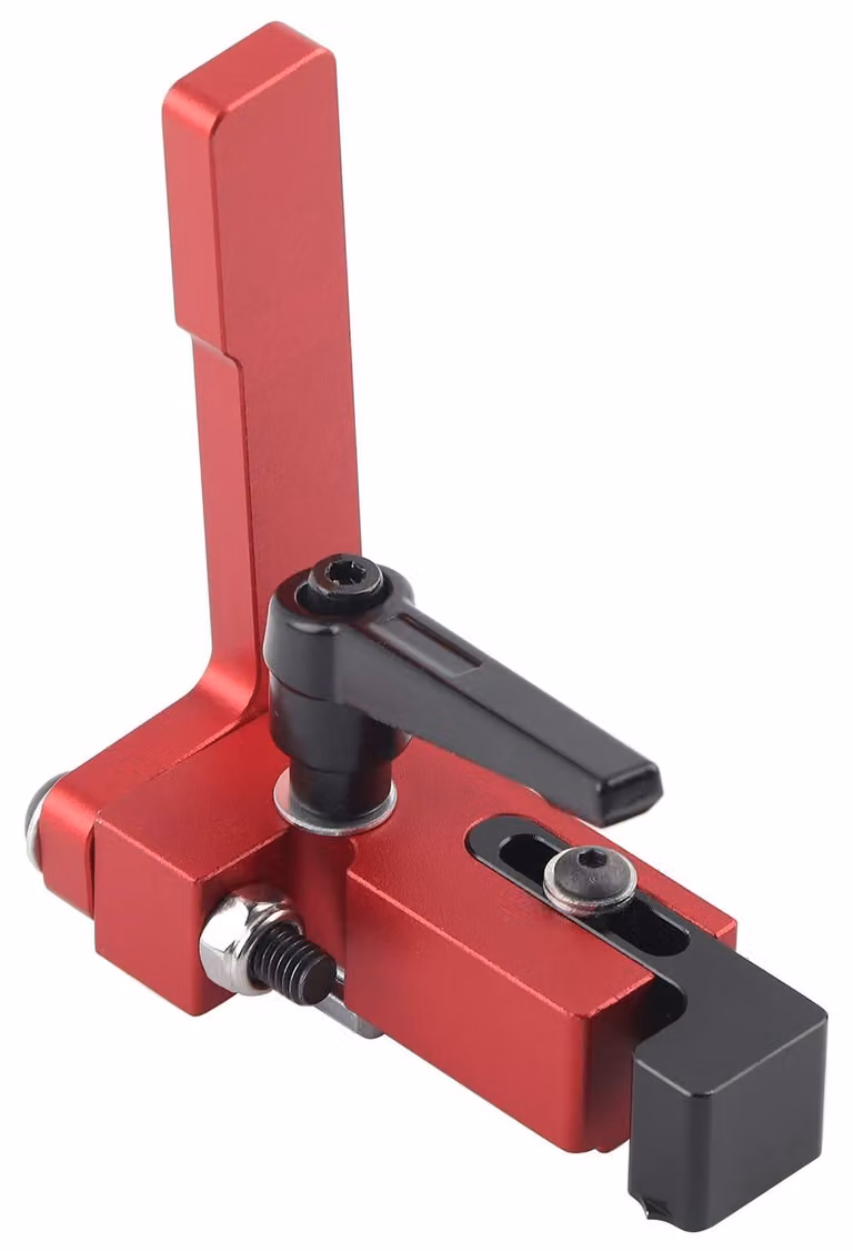 Guide angolari tipo 75 - Acciaio legato - Lavorazione del legno - Fermo a guida a T - Slitta da banco - Facile da usare - 8 x 7,3 x 5,4 cm - Fermo per sega
