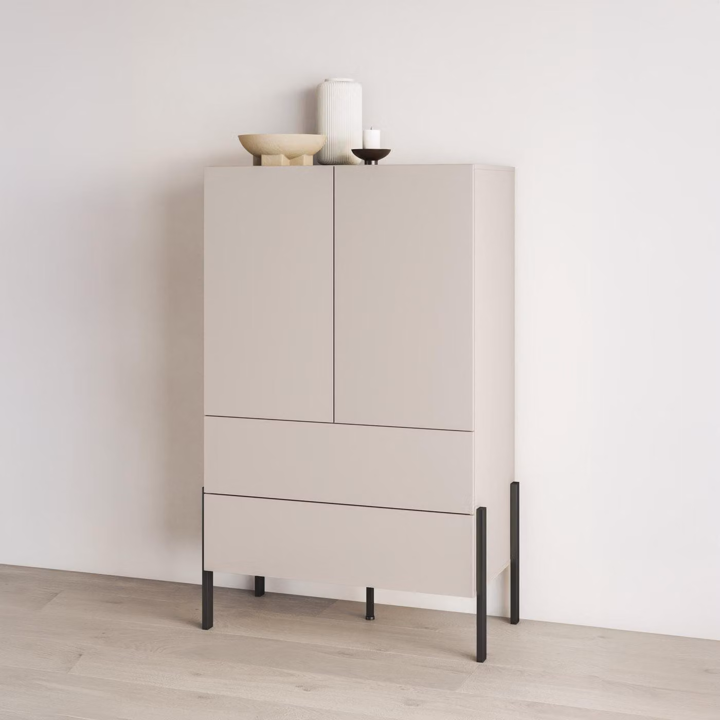 Mobile basso 94 cm con cassetti ADIS S - cashmere
