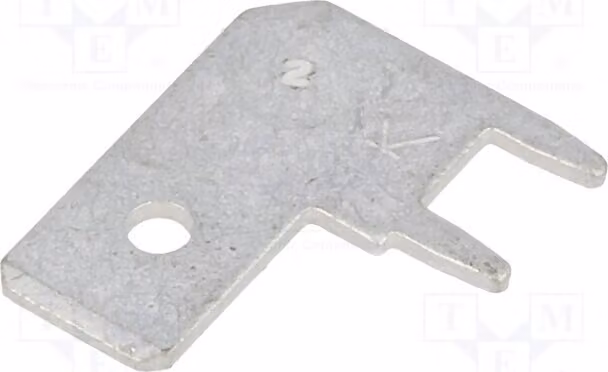 5 connettori: a filo, maschio, 6,4 mm, 0,8 mm, stagnati, modello 4966 - Connettori a foro passante, realizzati in ottone, per saldatura