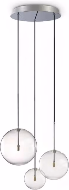Lampada A Sospensione Equinoxe 3 Luci G4 Cromo Dimmerabile Ideal Lux