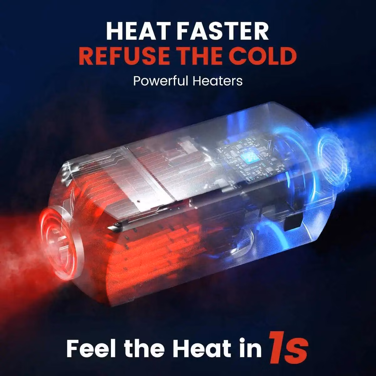 Riscaldatore ad aria diesel - Stufa autonoma - 5-8 kW - 12V - Serbatoio da 10 litri - Colore nero carbone