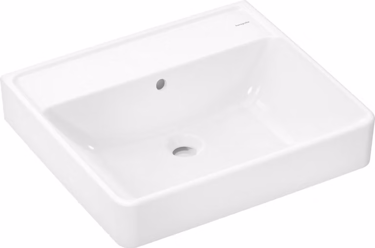 hansgrohe Xanuia Q lavabo, sans trou pour robinet, avec trop-plein, 550x480mm, blanc, 60235450, 60235450