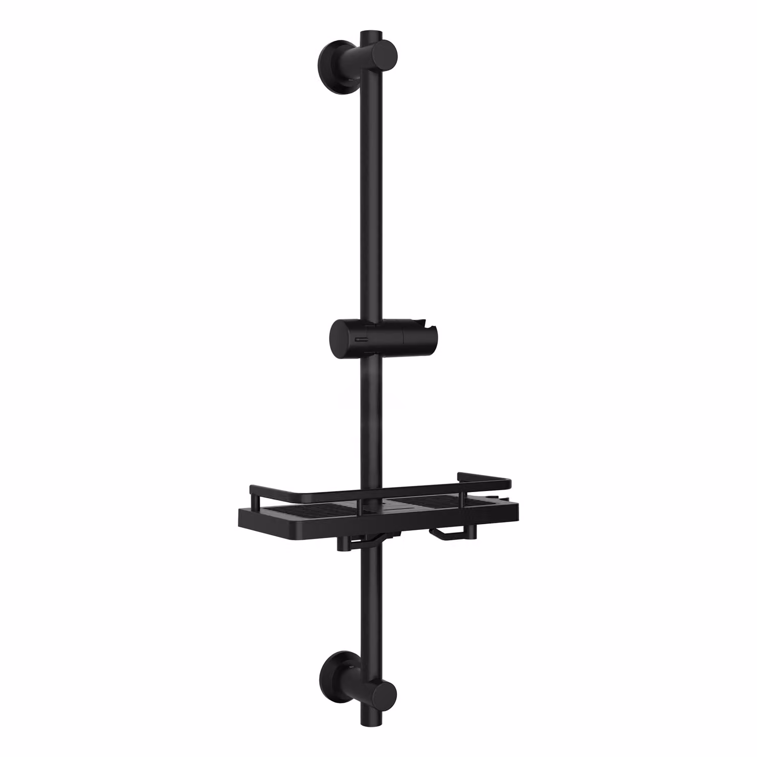 Asta doccia JOHO in acciaio inox 70 cm con supporto per soffione e piatto doccia XXL, fori variabili 30-65 cm, asta doccia accessori per sistema doccia nero