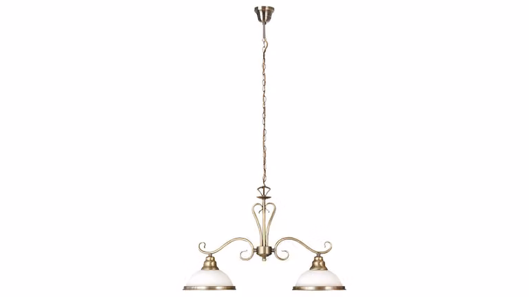 Rabalux 2757 Lampadario 2 spot Elisett, E27, bronzo-argento, classico, 62cm