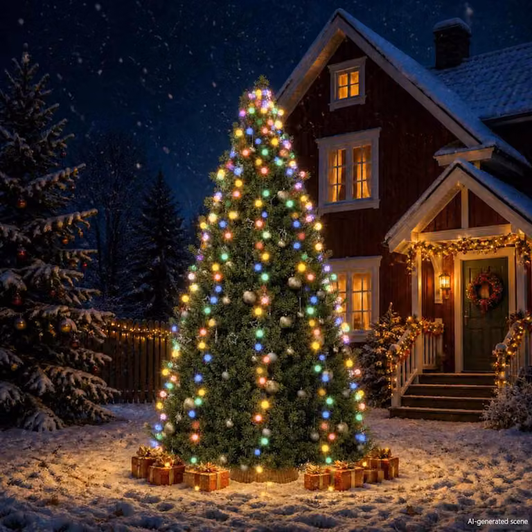 vidaXL Luci per Albero di Natale con 500 LED Multicolore RGB, Lunghezza: 500 cm, per Interno ed Esterno
