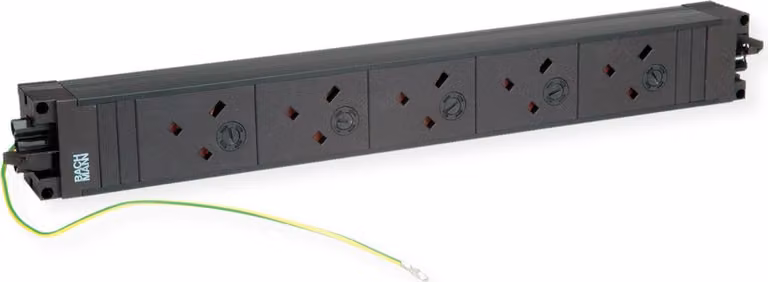 BACHMANN STEP BASE 5xUK 45° GST18 incl. messa a terra, nero