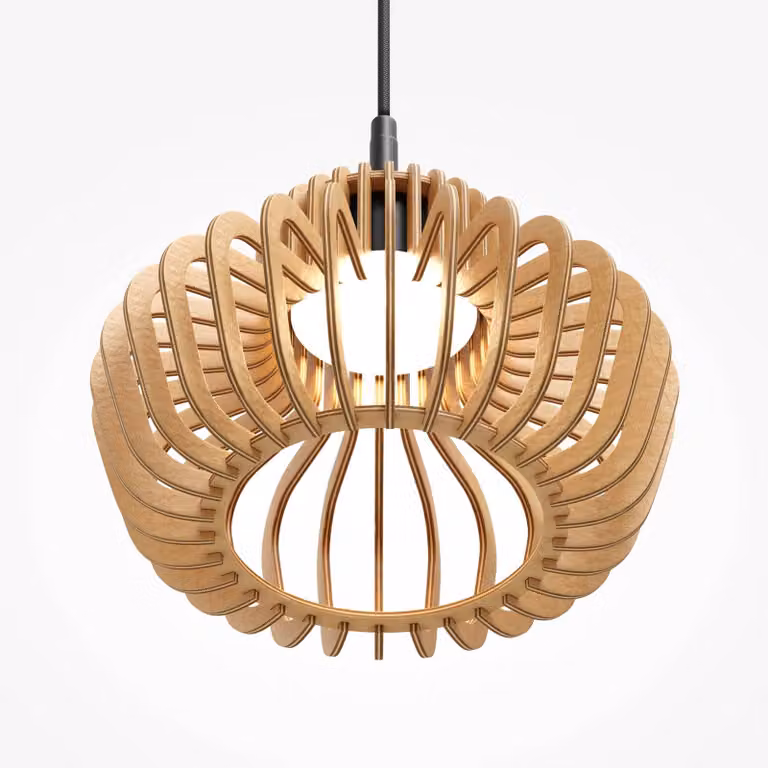 Maytoni Lampada a sospensione Namiki, Legno chiaro, Soggiorno / Sala da pranzo, Legno, Moderno, Lampada a sospensione