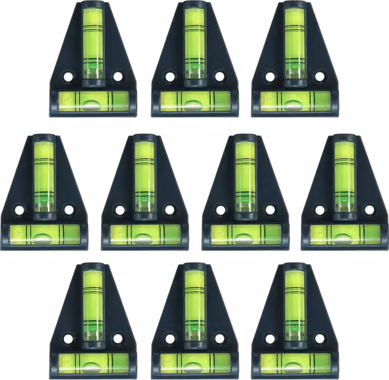 Set di 10 livelli trasversali con fori per le viti (nero)