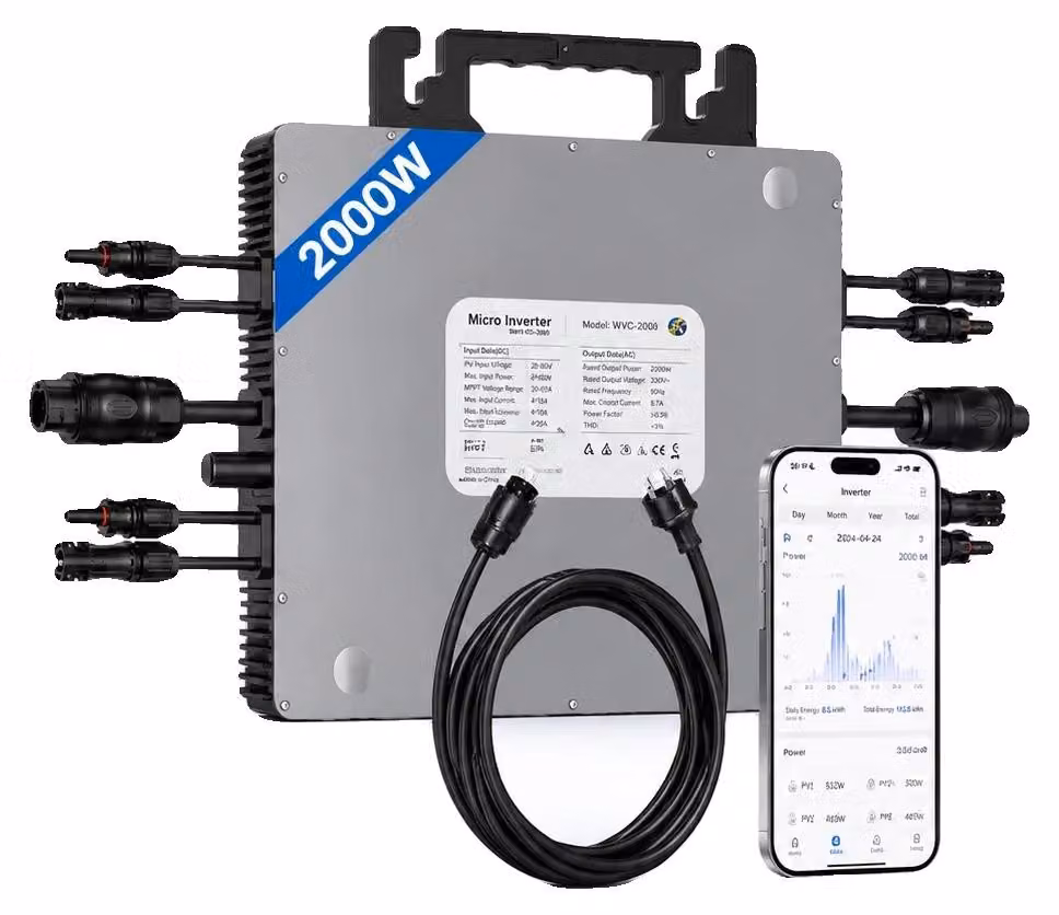 Inverter solari, alta efficienza, monitoraggio Wi-Fi integrato, modello TM-2000L