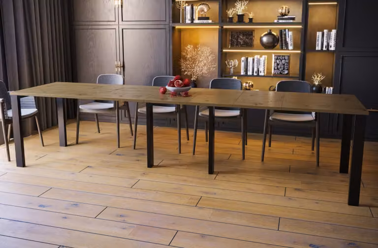 Endo-Möbel Tavolo da pranzo XXL Vast 130cm - 330cm tavolo da cucina allungabile (rovere Artisan)