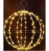 Catena decorativa a forma di sfere luminose, 33 cm, luce bianco caldo, 1 pezzo
