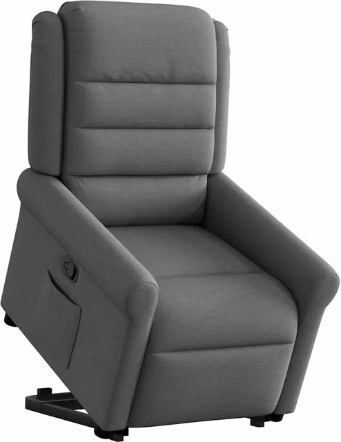 Divano Sedia-Poltrona Alzapersona Reclinabile Grigio Scuro in Tessuto 261581