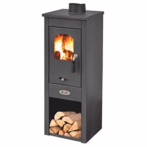 STUFA KARSO ANTRACITE 7KW VOLUME RISCALDABILE 140MC