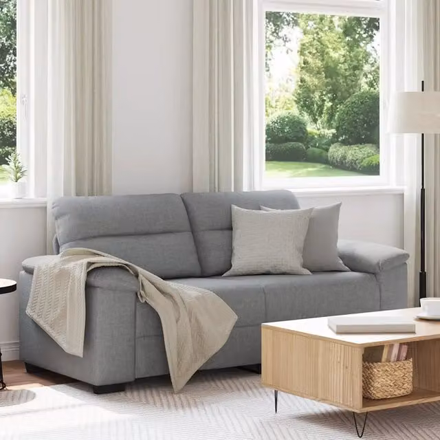 Divano a 2 Posti-Sofa 2 Posti Grigio Chiaro 140 cm in Tessuto 236973