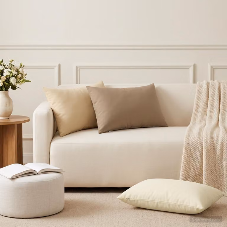 vidaXL Cuscino con cuscino HEERLEN 2 pz Tortora Poliestere