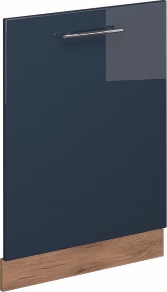 Pannello frontale della lavastoviglie Vicco Fame-Line Blu scuro lucido 60 cm senza piano di lavoro, Model 54317