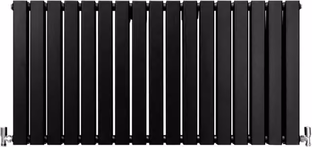 Radiatore Termosifone Termoarredo Design Piatto Pannello Elementi Nero Opaco