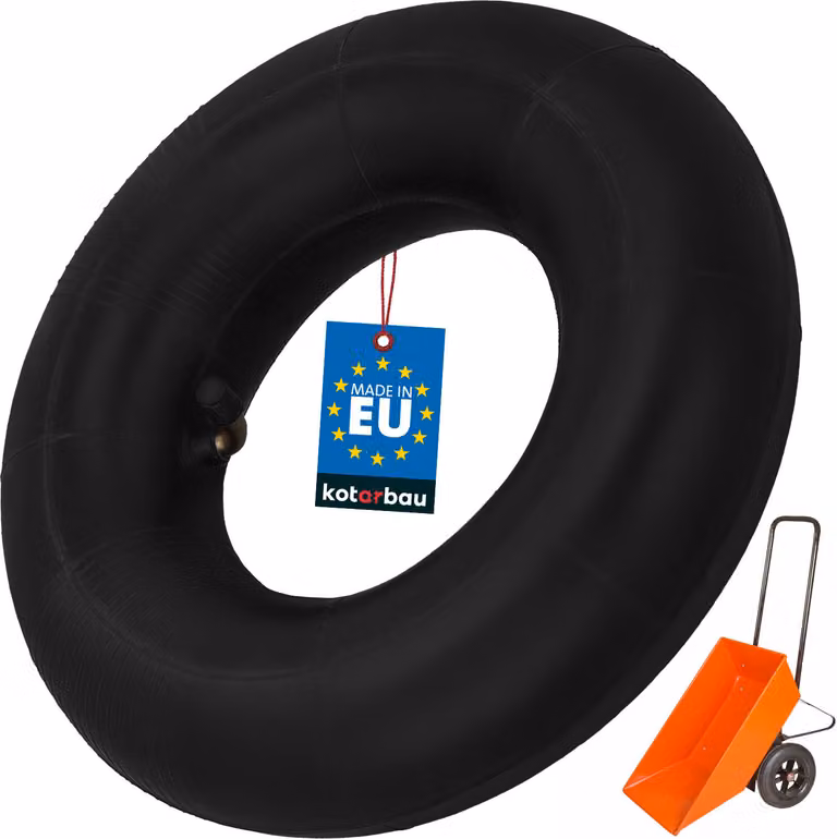 KOTARBAU® Camera D'Aria per Carrello Portapacchi Gomma 3.50-4 Nero ⌀ 24cm Per Ruota Camera d'aria Carriola Ricambio Resistente