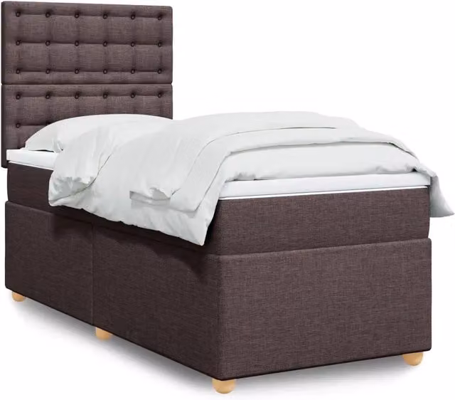 Letto Ibrido con Giroletto a Molle e Materasso vidaXL, Marrone e Bianco, L/P/H: 90 x 200 cm