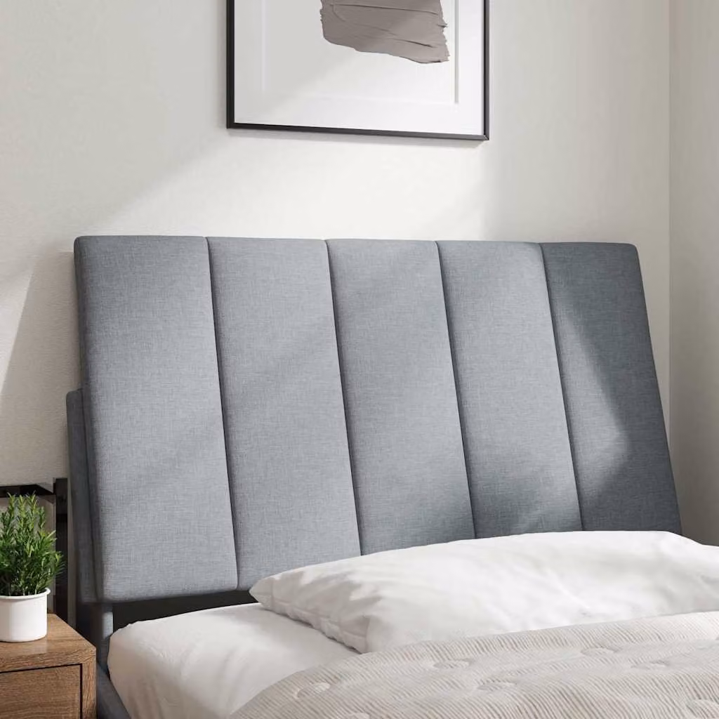 vidaXL Cuscino Testiera Hanko Grigio Chiaro 90 cm in Tessuto