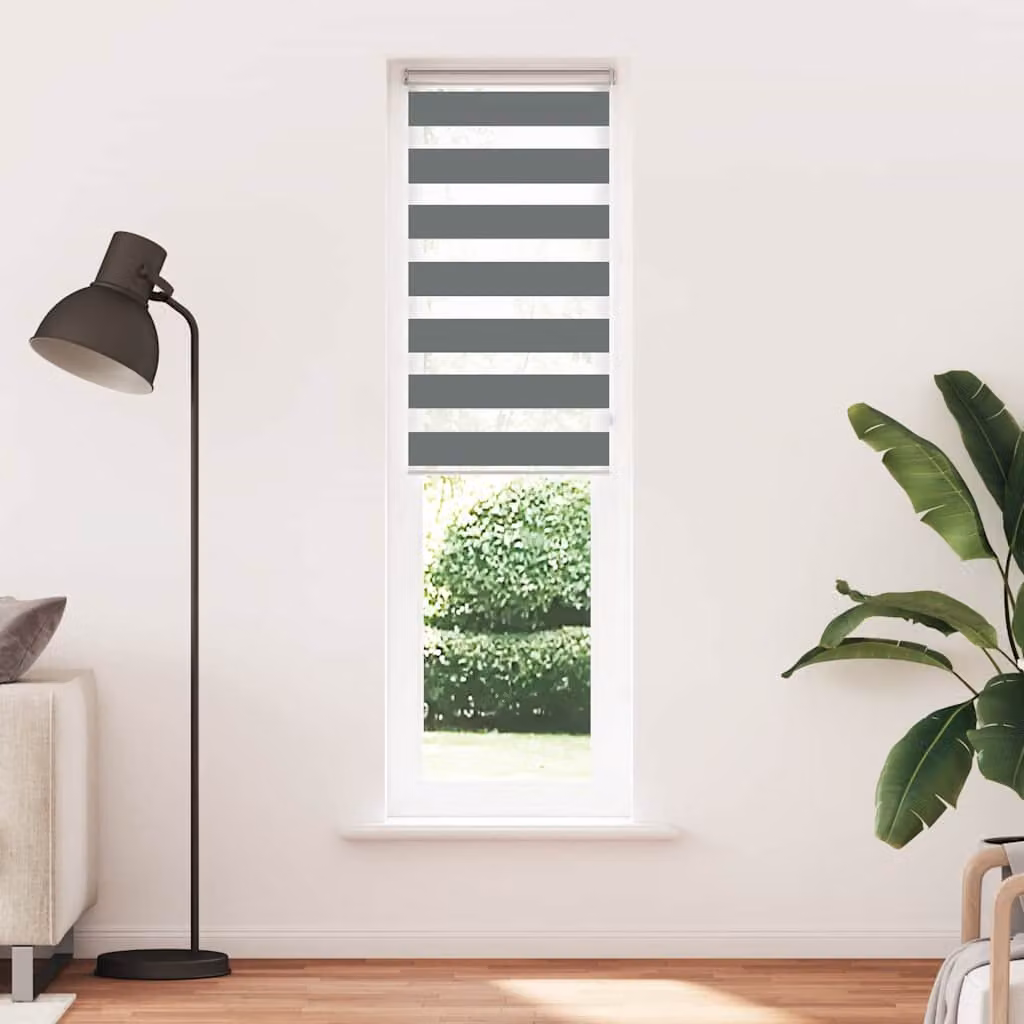 vidaXL Tenda a Rullo Zebra Larghezza Tessuto 55,9 cm Poliestere