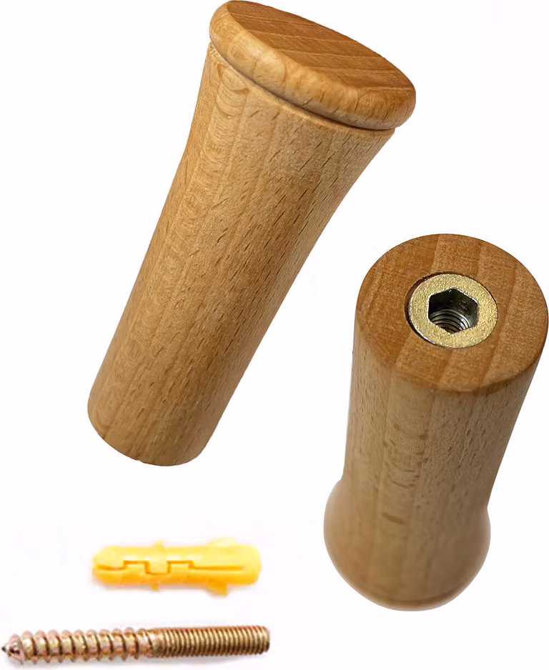 Set di 6 ganci appendiabiti (legno di faggio)