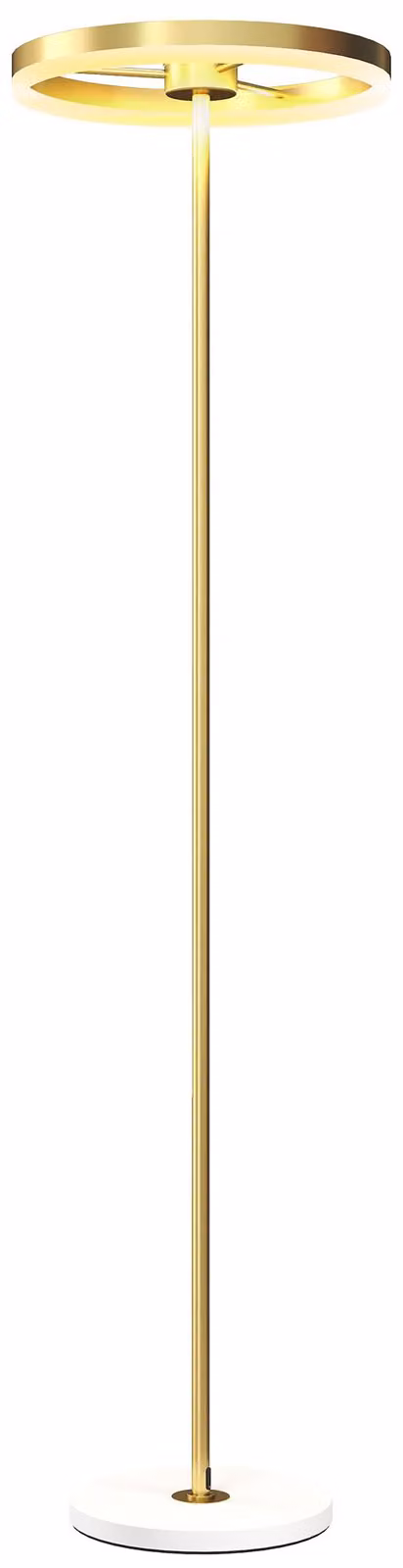 Lampada da Terra Moderna 40x40x157,5 cm Dimmerabile con Interruttore a Pedale in Metallo Oro