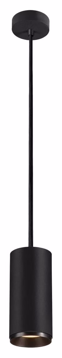 NUMINOS Lampada a sospensione LED per interni DALI SLV Dimensioni: 21,3 x 10 cm, Colore: nero/nero, Temperatura colore: 3000 Kelvin, Angolo di emissione: 24 gradi