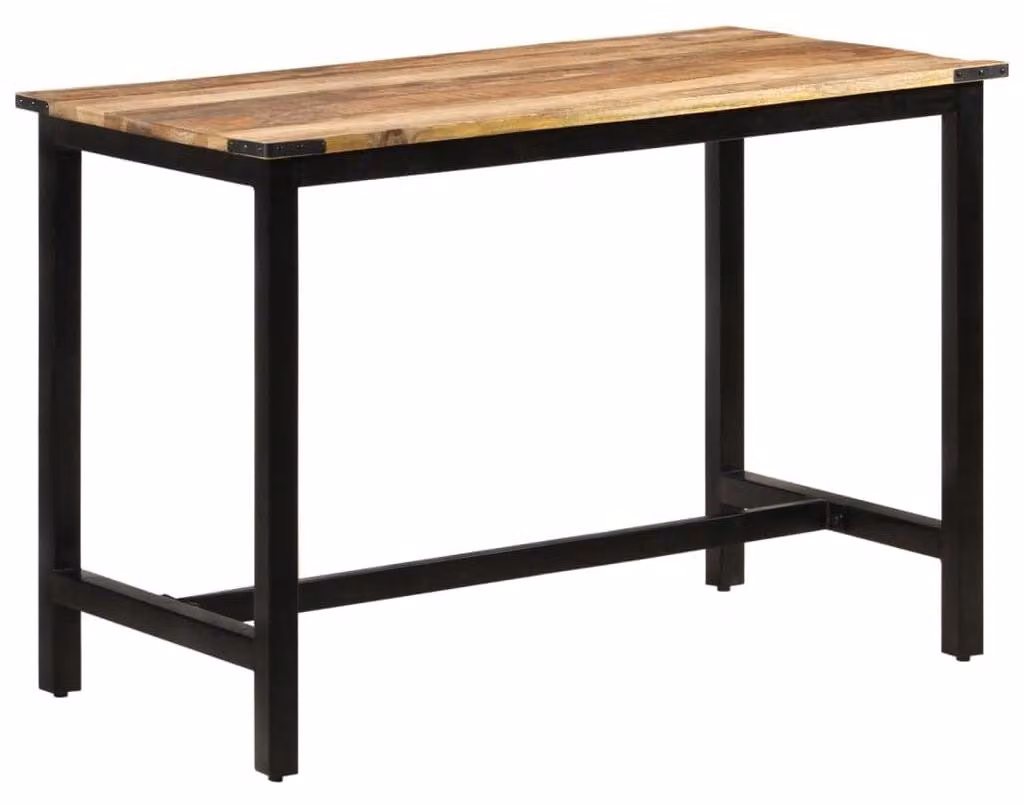 Tavolo da pranzo in legno massello di mango, dimensioni 110 x 60 x 76 cm