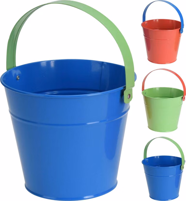 Secchiello da spiaggia per bambini ø16x13cm colori assortiti