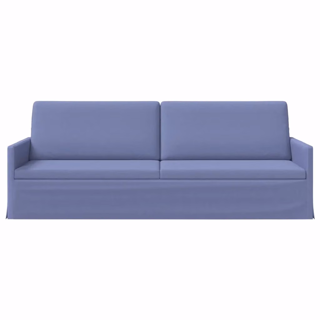 Divano a 3 posti moderno vidaXL in tessuto blu con struttura in metallo L: 220 cm, P: 81 cm, H: 82 cm – 2