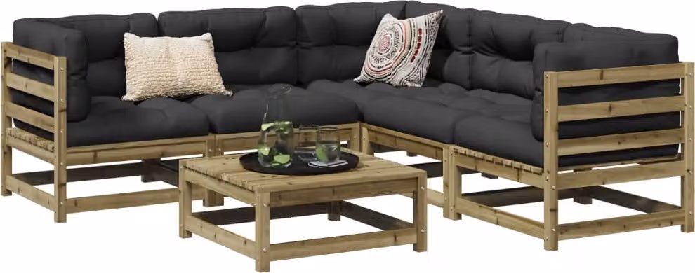 Maison Exclusive - Set da giardino da 6 pezzi in legno di pino trattato