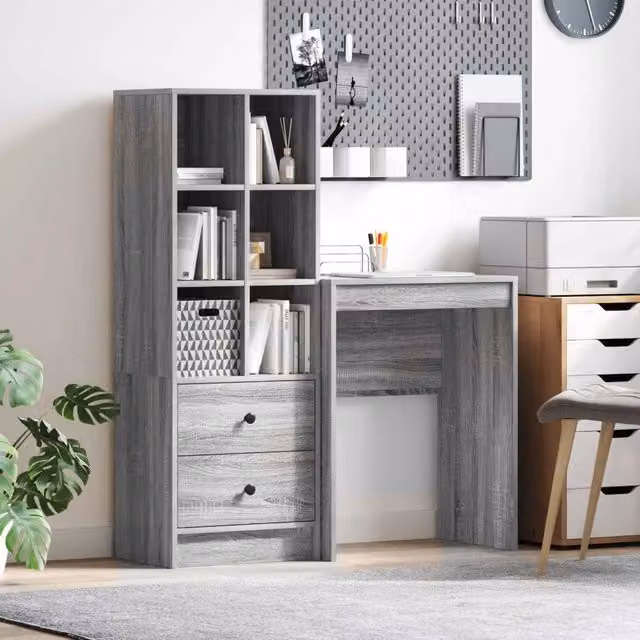 Scrivania Grigio Sonoma 105,5 x 34 x 127 cm 2 pz 3337302