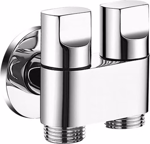 INF Mini distributore d'acqua universale in ottone con un ingresso e due uscite da 1/2