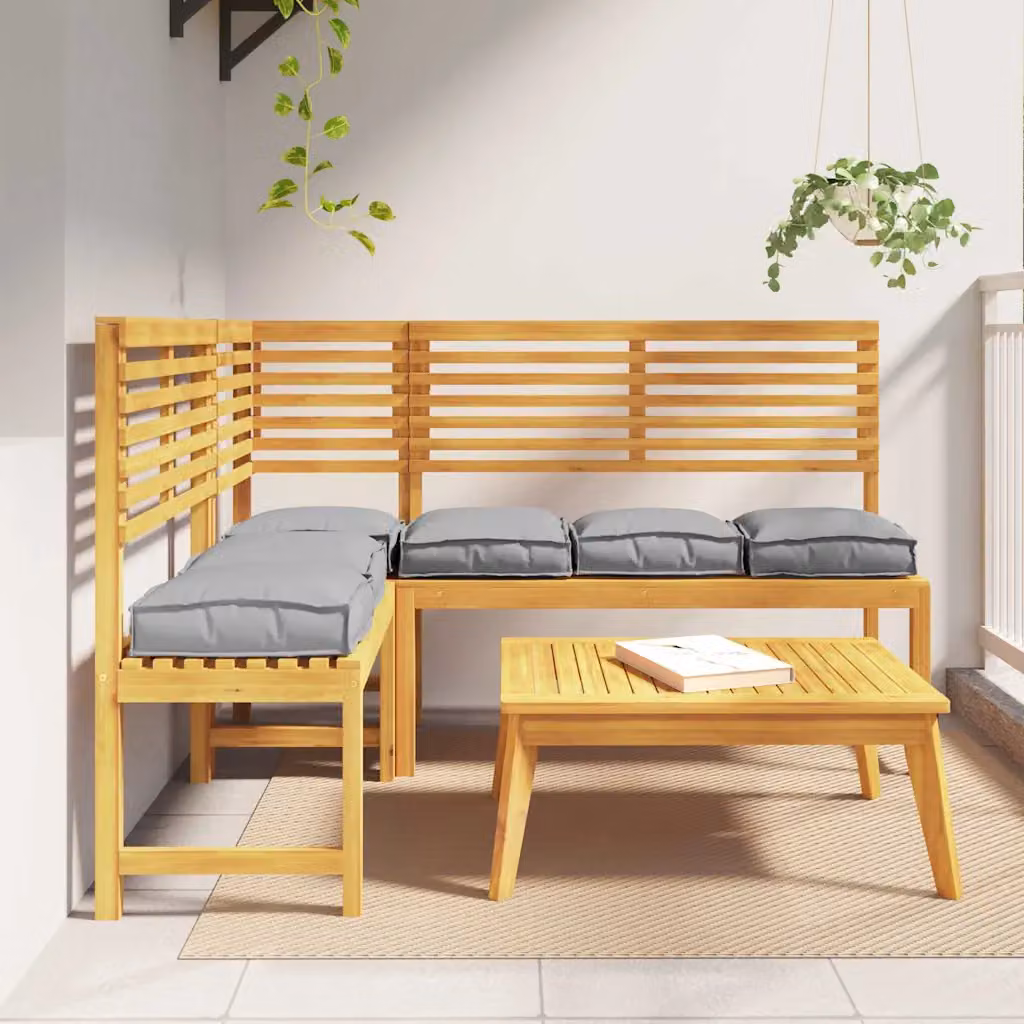 Set di 6 cuscini quadrati vidaXL in tessuto Oxford grigio, idrorepellenti, L 40 x P 40 x H 8 cm