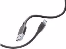 Cavo Lightning USBDATASOFTMFIK Black Certificato Apple MFi Lunghezza: 1,2 m