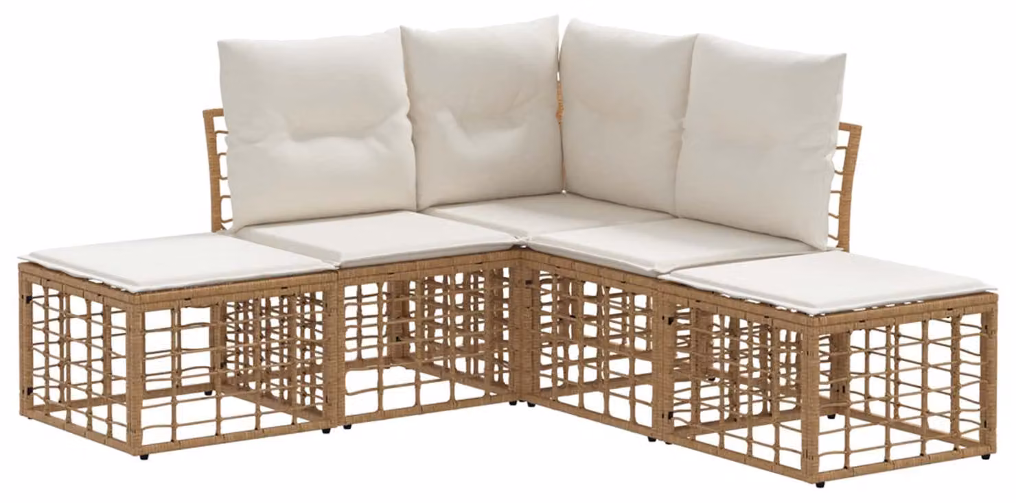Set di divani da esterno Naturale Poliestere