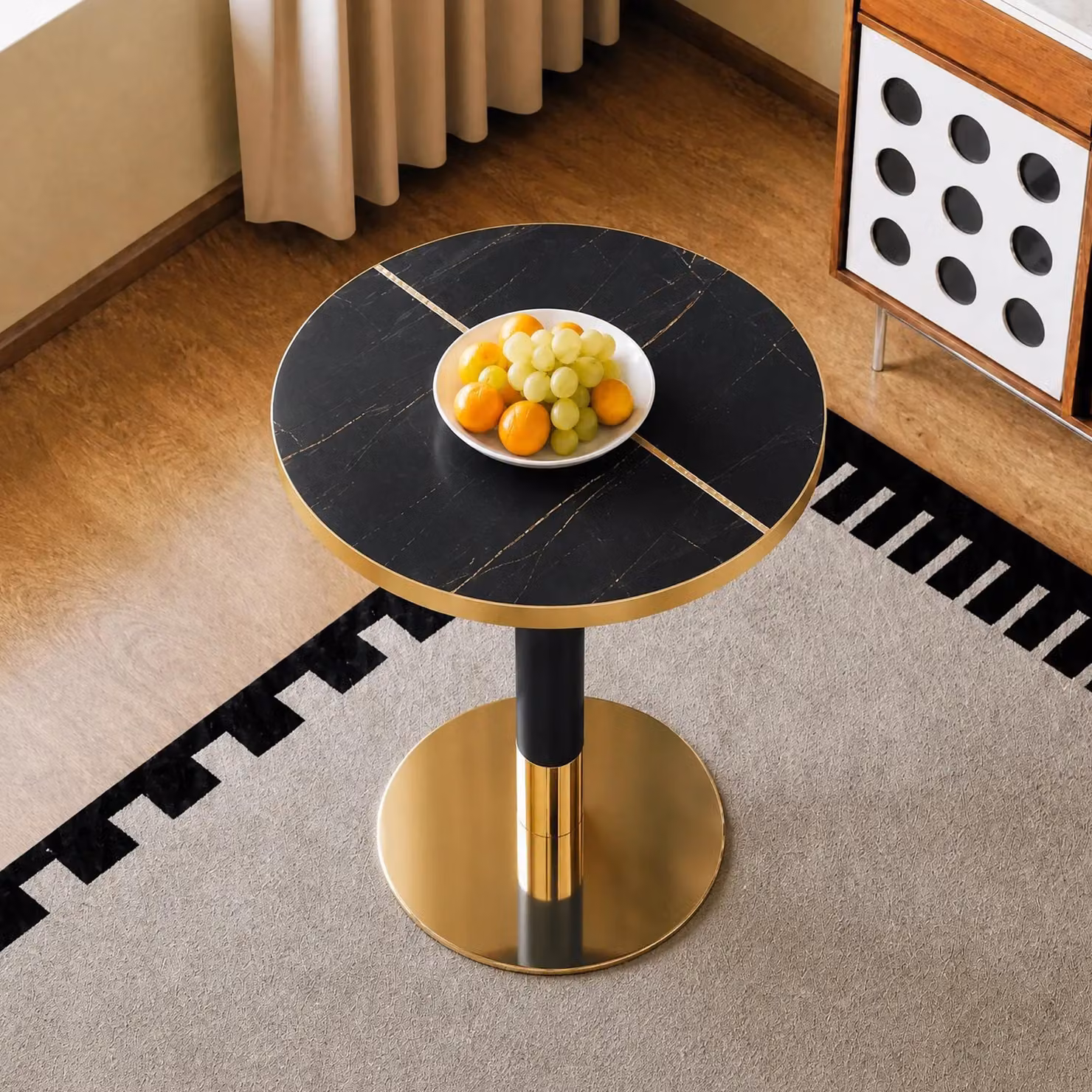 Set da bar, tavolino in vetro da 89 cm + 2 sgabelli da bar, design sospeso, struttura in metallo (nero)